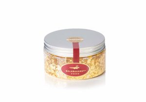 SIM GOLD LEAF poudre d'or 24 carats 100% pure alimentaire comestible flacon  de 100 mg paillette - Feuille d'or